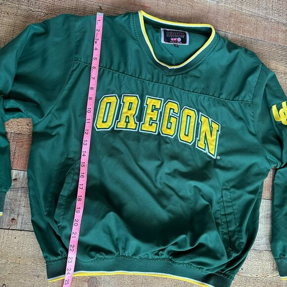 Colosseum Athletics Oregon Pullover Windbreaker Green/Yellow Size M - Picture 3 of 10